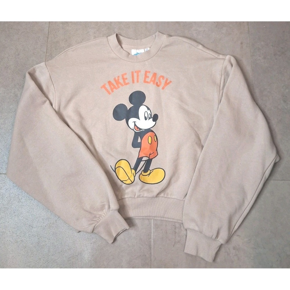 New Disney Mickey Crewneck Sweatshirt Womens Size Small